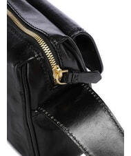 THE BRIDGE FLORA Borsa tracolla in pelle con tasca Nero Oro - Borse Donna - 3