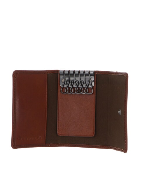 GIACOMO Astuccio portachiavi in pelle Marrone/Rutenio                - Portachiavi