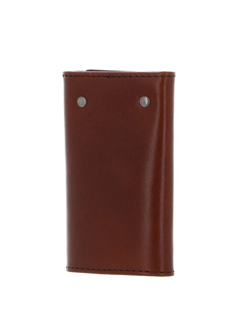 GIACOMO Astuccio portachiavi in pelle Marrone/Rutenio                - Portachiavi