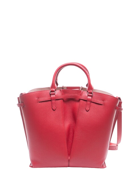 FLORES Borsa tote media in pelle martellata sangria - Borse Donna