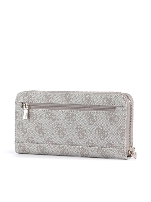 LAUREL 2 Portafoglio grande zip around dark taupe logo - Portafogli Donna