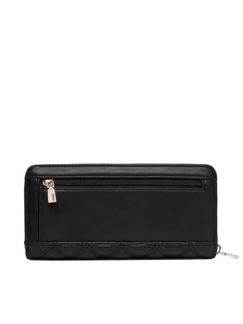 GIULLY 2 Portafoglio grande trapuntato con zip NERO - Portafogli Donna