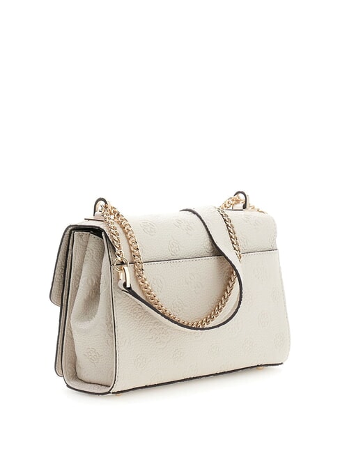 CRESIDIA II Borsa a tracolla con flap off white logo - Borse Donna