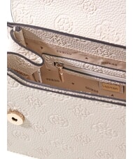 GUESS CRESIDIA II Borsa a tracolla con flap off white logo - Borse Donna - 3