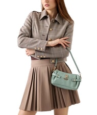 GUESS YESBA Borsa piccola a spalla con charm dark taupe - Borse Donna - 7