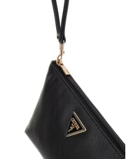 GUESS LAUREL 2 Pochette saffiano con polsierina NERO - Borse Donna - 3
