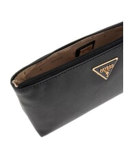 GUESS LAUREL 2 Pochette saffiano con polsierina NERO - Borse Donna - 4