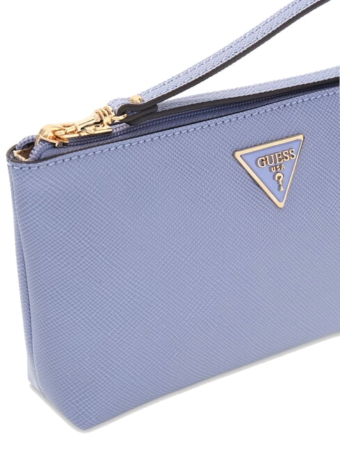 LAUREL 2 Pochette saffiano con polsierina grey blue - Borse Donna