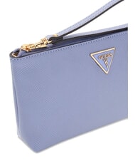 GUESS LAUREL 2 Pochette saffiano con polsierina grey blue - Borse Donna - 3