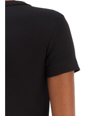 GUESS STUDS SCRIPT T-shirt manica corta slim fit jetbla - T-shirt e Top Donna - 4