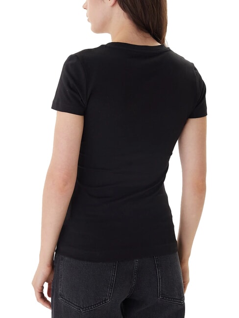 FLOWERS TRIANGLE T-shirt stretch a manica corta jetbla - T-shirt e Top Donna