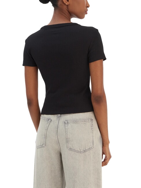 STUDS SCRIPT T-shirt manica corta slim fit jetbla - T-shirt e Top Donna