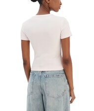 GUESS STUDS SCRIPT T-shirt manica corta slim fit delicate pink - T-shirt e Top Donna - 2