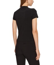 GUESS MOCK NECK ALL OVER 4G T-shirt slim fit con strass jetbla - T-shirt e Top Donna - 2