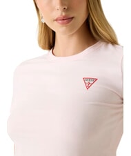 GUESS MINI TRIANGLE T-shirt slim fit delicate pink - T-shirt e Top Donna - 3