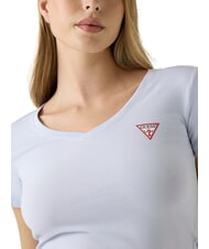 GUESS MINI TRIANGLE T-shirt scollo a V airway blue - T-shirt e Top Donna - 3