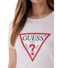 GUESS ORIGINAL LOGO T-shirt triangle delicate pink - T-shirt e Top Donna - 3