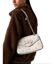 GUESS SILIA Borsa a spalla convertible vanilla logo - Borse Donna - 5