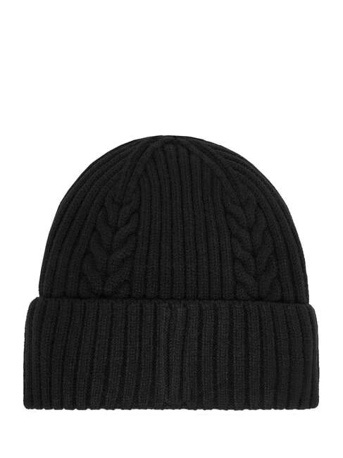 KNITTED Berretto con risvolto NERO - Cappelli