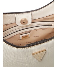 GUESS GIULLY 2 Borsa stampa saffiano con tracolla OFFWHITE - Borse Donna - 3