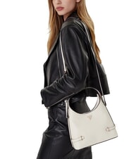 GUESS GIULLY 2 Borsa stampa saffiano con tracolla OFFWHITE - Borse Donna - 4