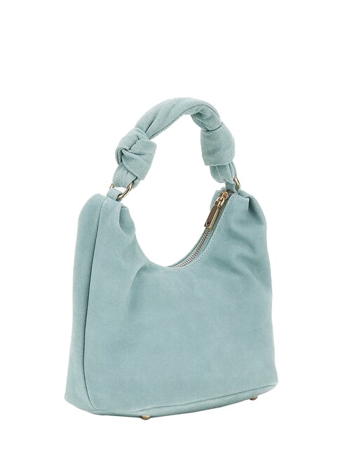 ISOTTA Borsa in pelle suede con catena eucalyptus - Borse Donna