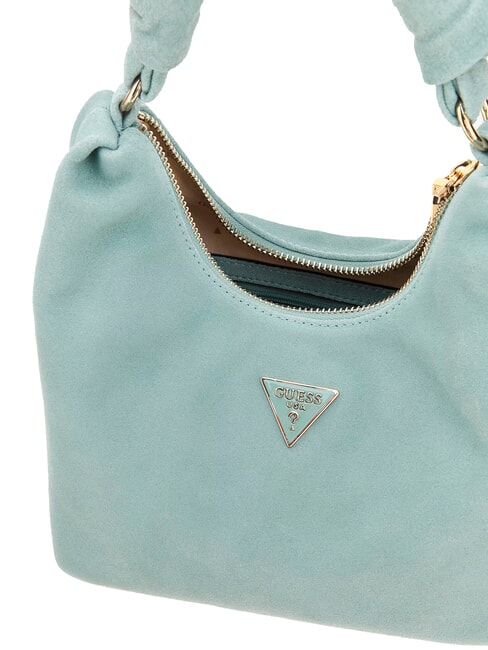 ISOTTA Borsa in pelle suede con catena eucalyptus - Borse Donna