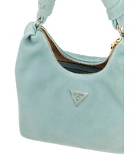 GUESS ISOTTA Borsa in pelle suede con catena eucalyptus - Borse Donna - 4