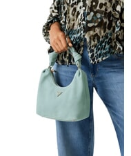 GUESS ISOTTA Borsa in pelle suede con catena eucalyptus - Borse Donna - 5