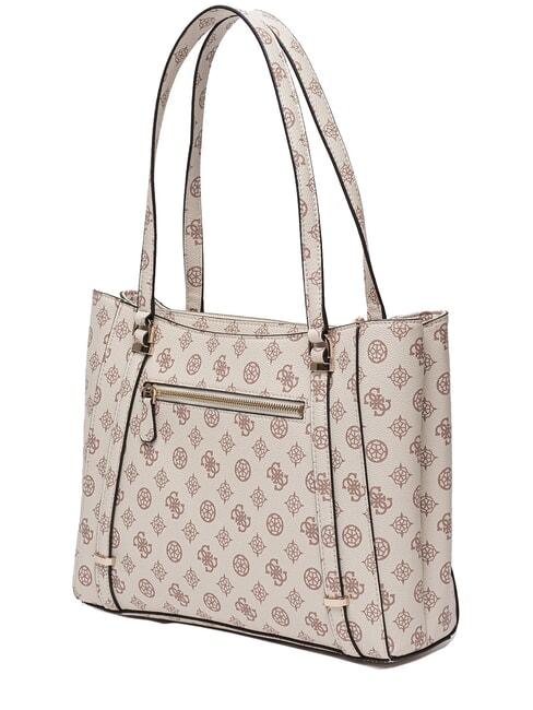 DARYNA Shopper a spalla cream logo - Borse Donna