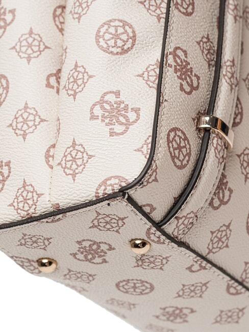 DARYNA Shopper a spalla cream logo - Borse Donna