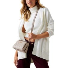 GUESS PHOEBE  Mini Bag a tracolla simply taupe logo - Borse Donna - 4