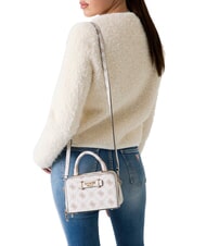 GUESS SILIA Micro Bag a mano, con tracolla vanilla logo - Borse Donna - 5