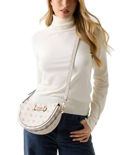 GUESS SILIA Borsa a tracolla vanilla logo - Borse Donna - 4