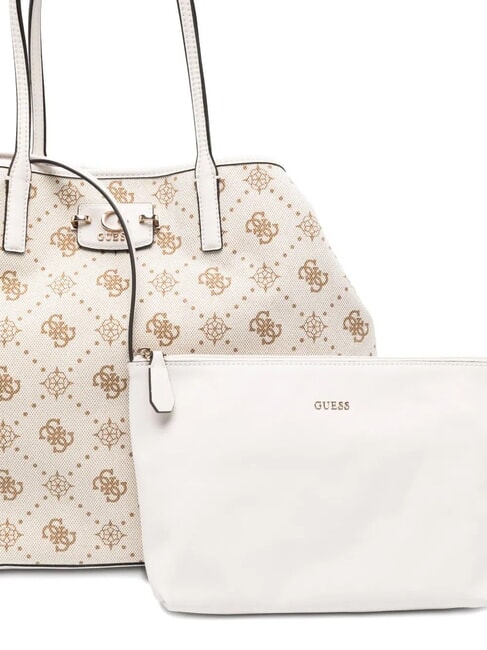 NEDA Borsa a spalla off white logo - Borse Donna