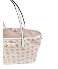 GUESS NEDA Borsa a spalla off white logo - Borse Donna - 4