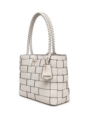 GUESS MAYLEE Borsa shopping intrecciata OFFWHITE - Borse Donna - 2