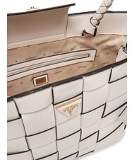 GUESS MAYLEE Borsa shopping intrecciata OFFWHITE - Borse Donna - 6