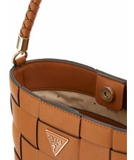 GUESS MAYLEE Mini Secchiello a tracolla caramel - Borse Donna - 3
