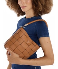 GUESS MAYLEE Mini Secchiello a tracolla caramel - Borse Donna - 4