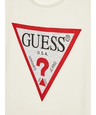 GUESS KIDS T-shirt maniche corte con strass salt white - T-shirt Bambino - 3