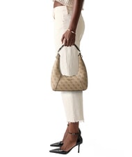 GUESS CALISTA Borsa a spalla LATTE LOGO - Borse Donna - 4
