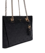 GUESS TISHA Borsa a spalla black logo - Borse Donna - 3