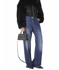 GUESS SILIA Micro Bag a mano, con tracolla espresso logo - Borse Donna - 5