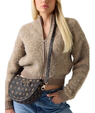 GUESS SILIA Borsa a tracolla espresso logo - Borse Donna - 4