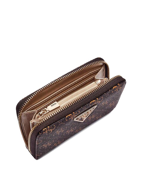 LAUREL 2 Portafoglio medio zip around logo 4G brown - Portafogli Donna