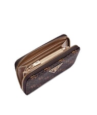 GUESS LAUREL 2 Portafoglio medio zip around logo 4G brown - Portafogli Donna - 2