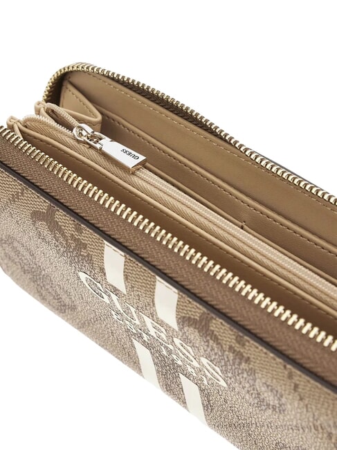 LAUREL 2 Portafoglio grande zip around LATTE LOGO - Portafogli Donna