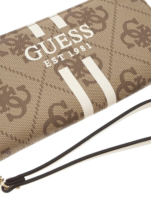 LAUREL 2 Portafoglio grande zip around LATTE LOGO - Portafogli Donna