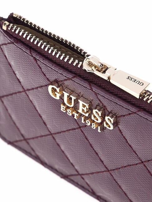 IDRA Portacarte piatto con zip wine - Portafogli Donna